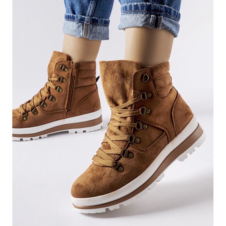 Mazara karamellieristetyt vaelluskengät ruskea 1