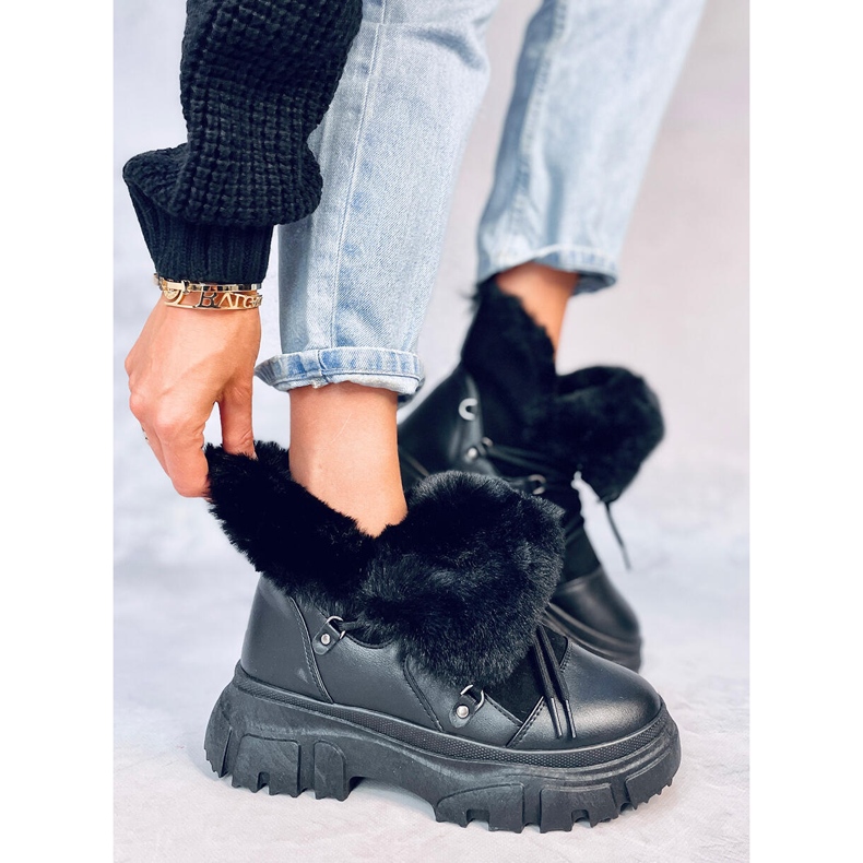 Jarl Black naisten lumisaappaat musta 1