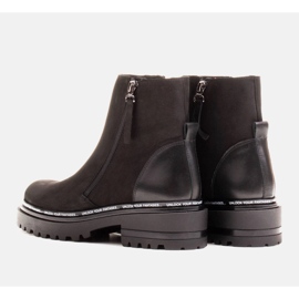 Marco Shoes Sileät naisten saappaat, joissa on mielenkiintoinen, paksu pohja musta 2