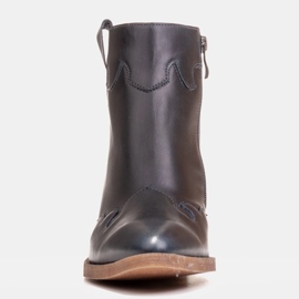 Marco Shoes Tummansiniset saappaat, jotka on valmistettu luonnollisesta nahasta sininen 1