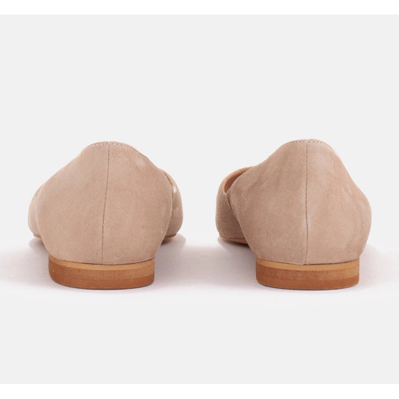 Marco Shoes Naisten ballerinat matalalla sivulla beige 1