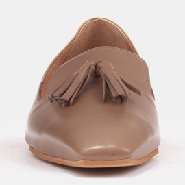 Marco Shoes Naisten herrat ballerinat hapsuilla beige 2