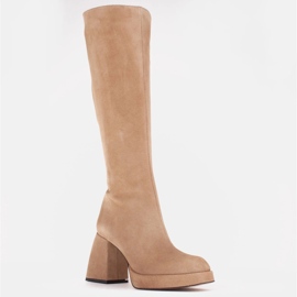 Marco Shoes Tyylikkäät Patrizia-saappaat alustalla beige 1