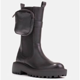 Marco Shoes Saappaat, joissa vyö irrotettavalla pussilla musta 1