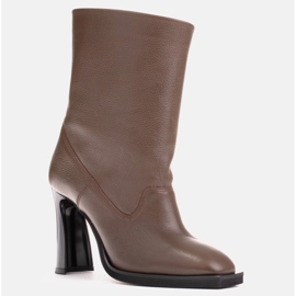 Marco Shoes Pehmeät nahkaiset nilkkurit ruskea 1