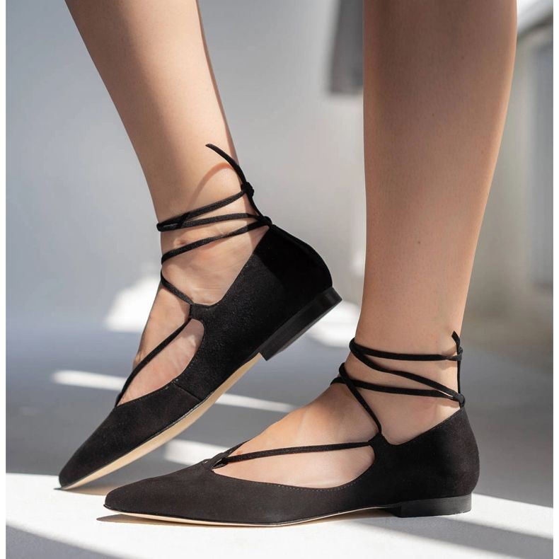 Marco Shoes Mokkabaleriinat hihnalla musta 1