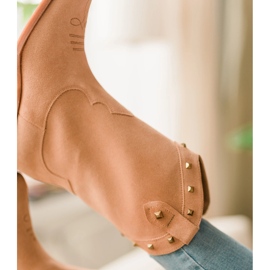 Marco Shoes Suede cowboysaappaat suihkuilla beige 1