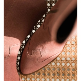 Marco Shoes Vaaleanpunaiset, mokkanahkaiset saappaat vaaleanpunainen 1