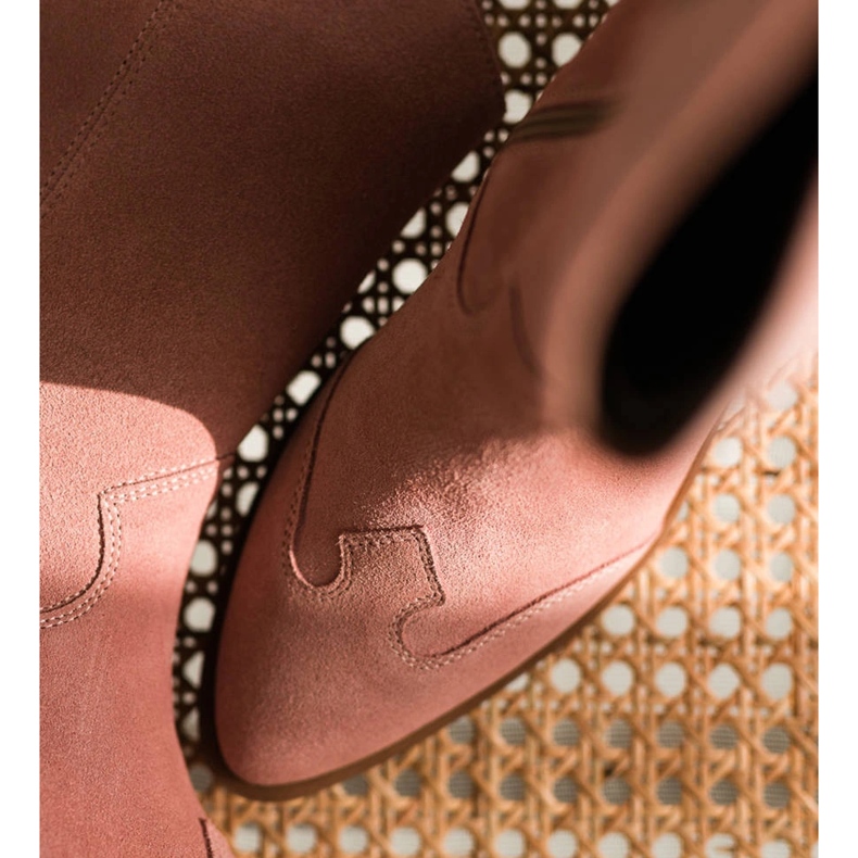 Marco Shoes Vaaleanpunaiset, mokkanahkaiset saappaat vaaleanpunainen 1