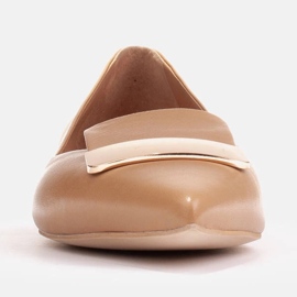 Marco Shoes Ballerinat koristeellisella kielellä beige ruskea 2