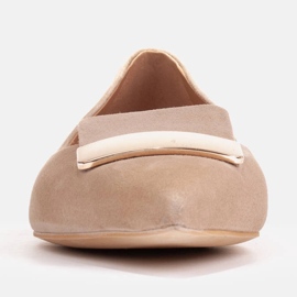 Marco Shoes Ballerinat koristeellisella kielellä beige 2