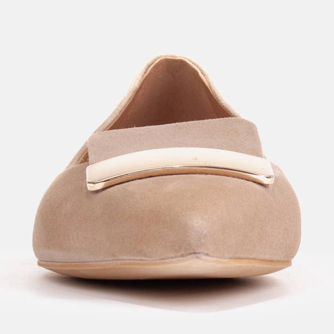 Marco Shoes Ballerinat koristeellisella kielellä beige 2