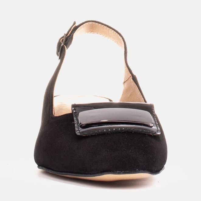 Marco Shoes Matalakorkoiset sandaalit, joissa tasainen koristelu musta 1