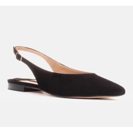 Marco Shoes Mustat luonnonmokkanahkasandaalit 1