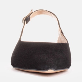 Marco Shoes Mustat luonnonmokkanahkasandaalit 2