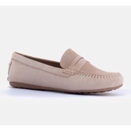Marco Shoes Klassiset housut pehmeästä mokkanahkasta beige 1