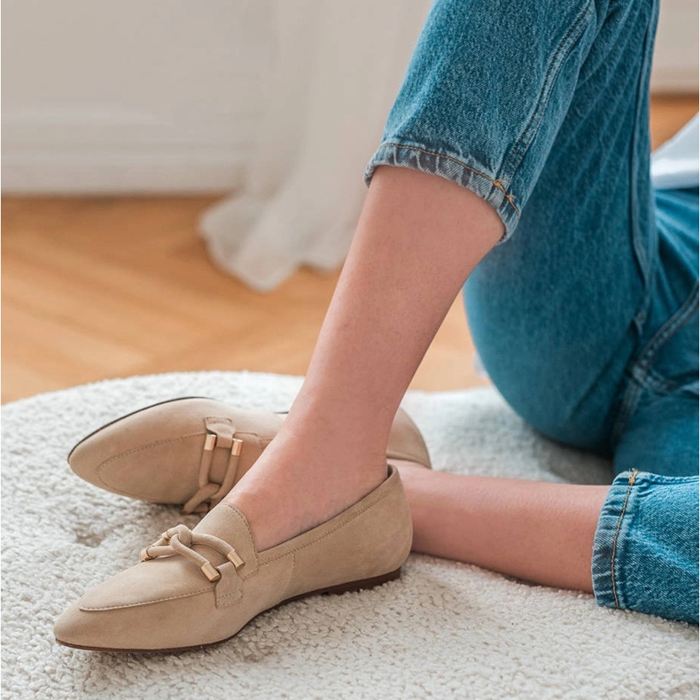 Marco Shoes Koristetut loaferit beige 1