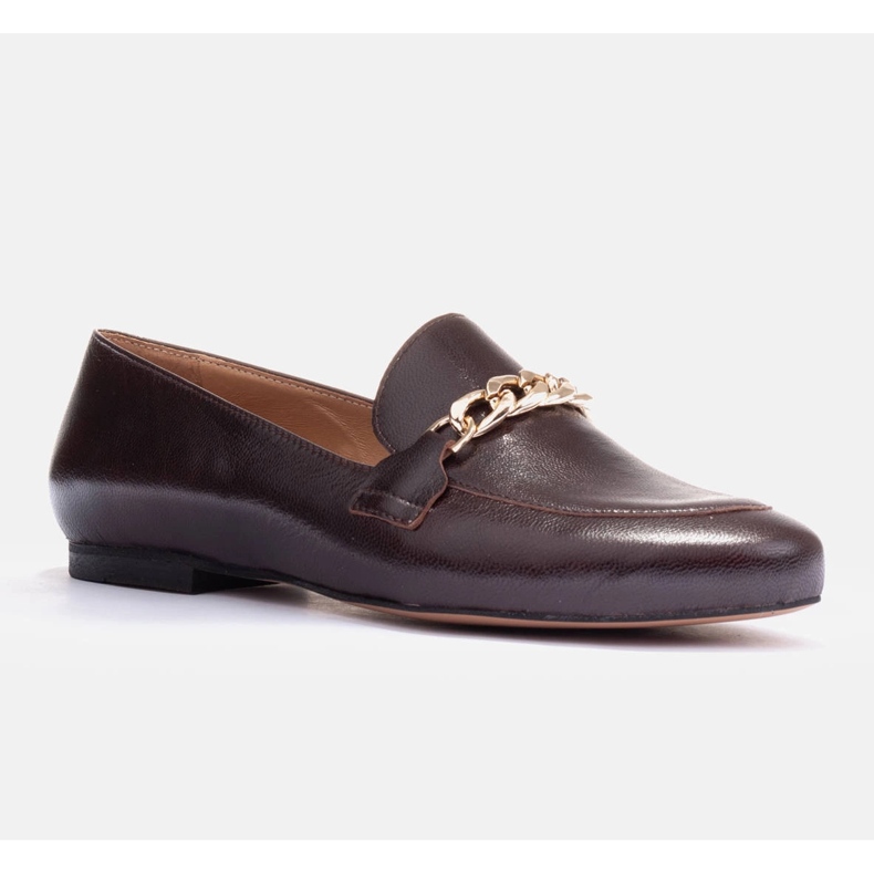 Marco Shoes Ballerinat kultaisella ketjulla ruskea 2