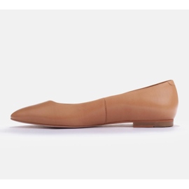 Marco Shoes Pehmeät nahkaiset balerinat ruskea 2