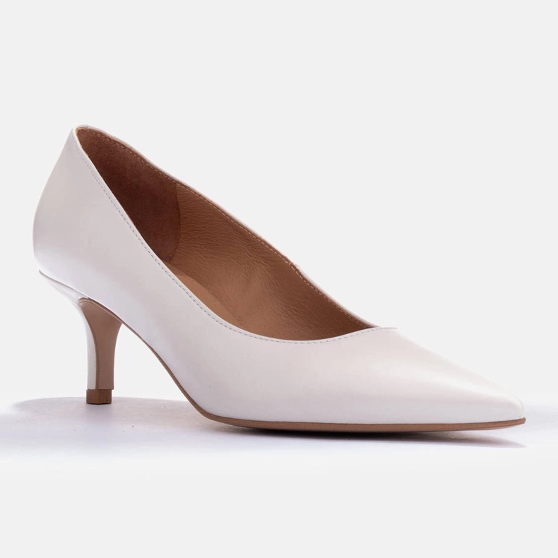 Marco Shoes Tyylikkäät korkokengät, joissa matala kantapää valkoinen 2