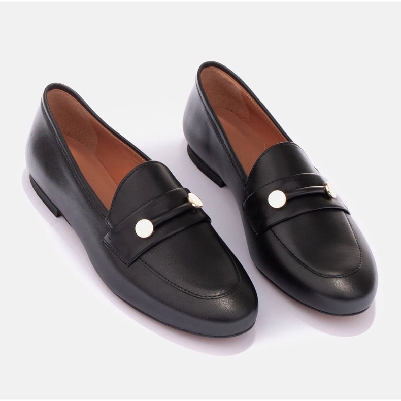 Marco Shoes Kultakoristeiset loaferit musta 1