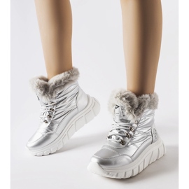 Hopeanväriset Lee Cooper LCJ-23-44-1954L lumikengät 2