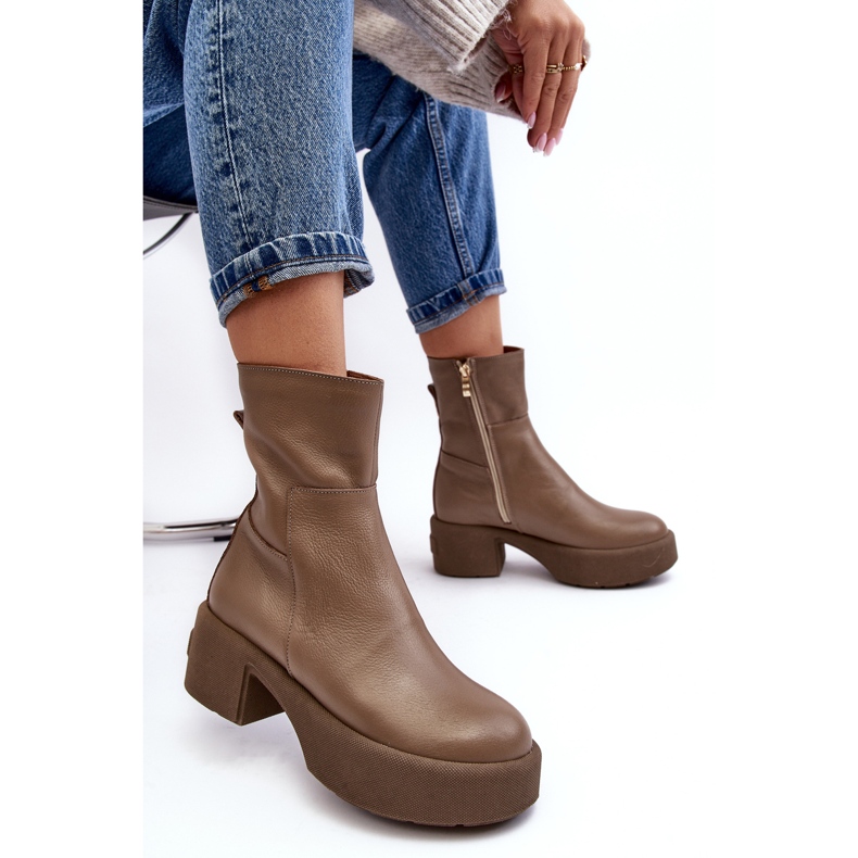 Lemar Volavola Lemar matalakorkoiset tummabeiget nahkaiset nilkkurit 1