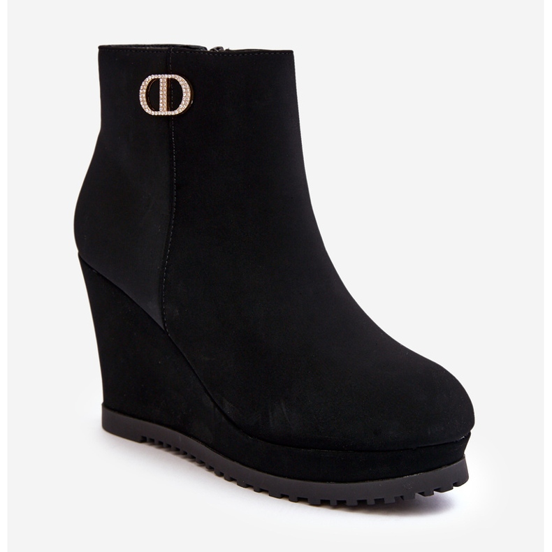 WJ2 Naisten kiilanilkkurit pienellä koristeella, musta Bertolina 1