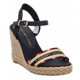 Tommy Hilfiger Corporate nauhat High Wedge Sandaalit W FW0FW06295 sininen 1