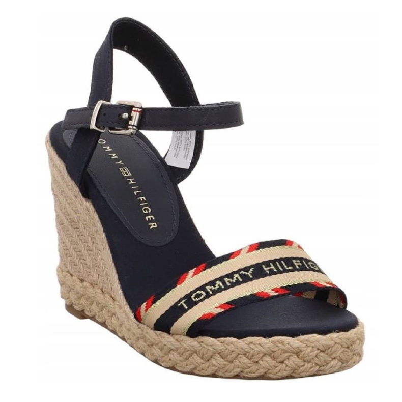 Tommy Hilfiger Corporate nauhat High Wedge Sandaalit W FW0FW06295 sininen 1