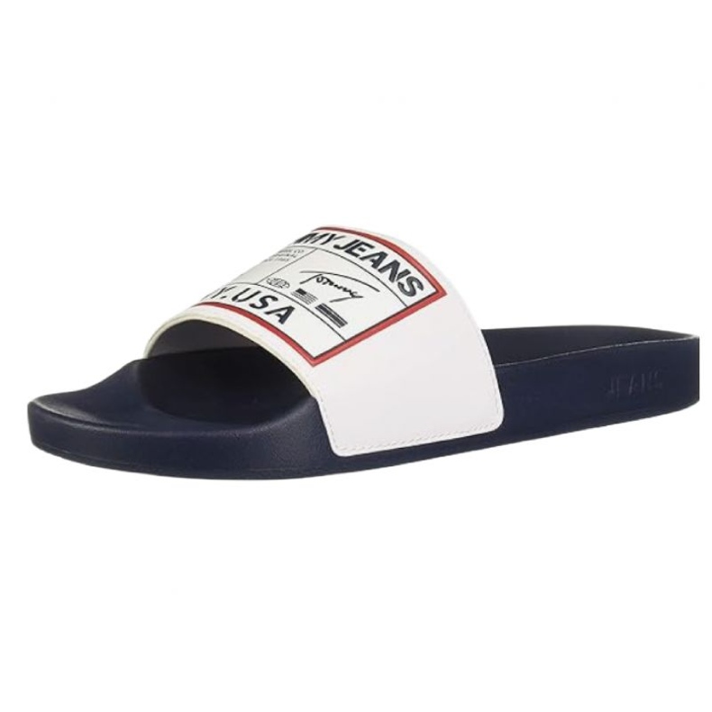 Tommy Hilfiger Tommy Jeans Patch Pool Slide M EM0EM00470 varvastossut valkoinen 1