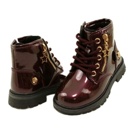 Miss Tyttöjen saappaat, kiiltonahka, tähti 23DZ23-6593, viininpunainen 4