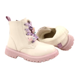 Lakatut saappaat koristeellisilla kalvosinnapeilla Miss 23DZ23-6582 beige 4