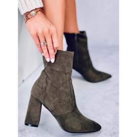 Natalie Greenin mokkakorkoiset saappaat vihreä 2