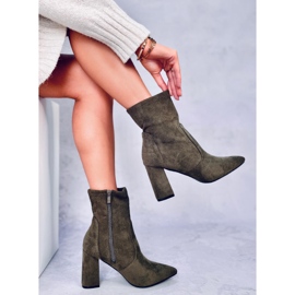 Natalie Greenin mokkakorkoiset saappaat vihreä 1