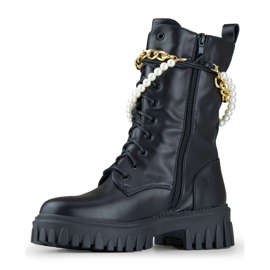 Mustat naisten laukut, joissa irrotettava koristelu 1