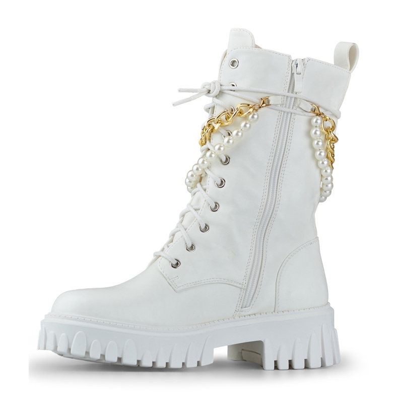 Valkoiset naisten laukut irrotettavalla koristeella valkoinen 1