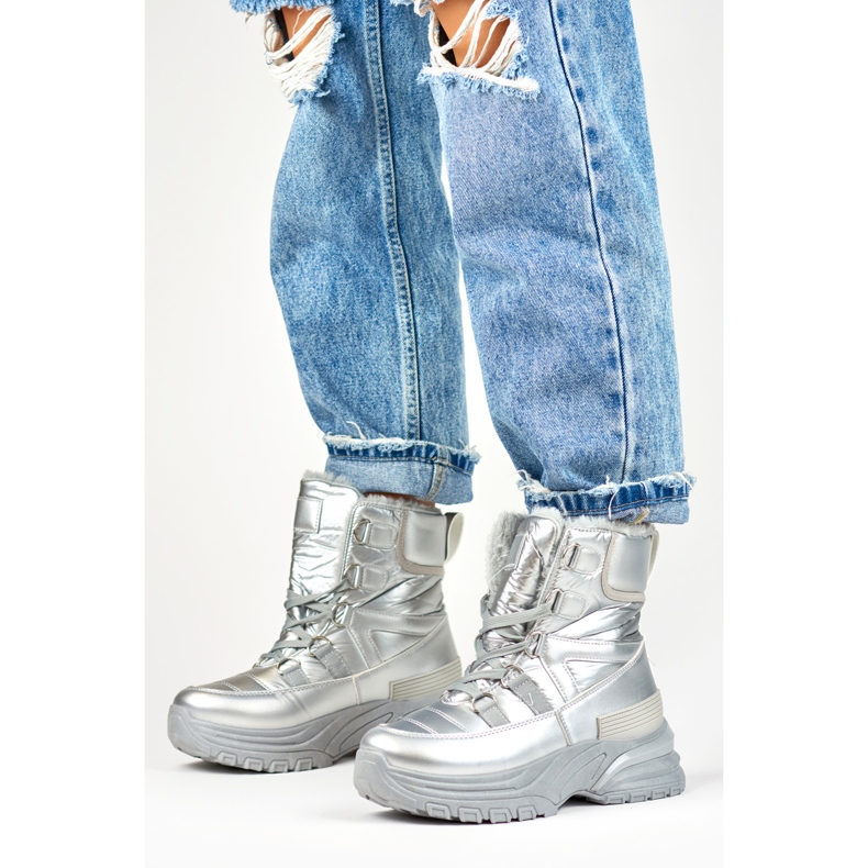 Naisten hopeiset urheilulliset lumikengät hopea 2