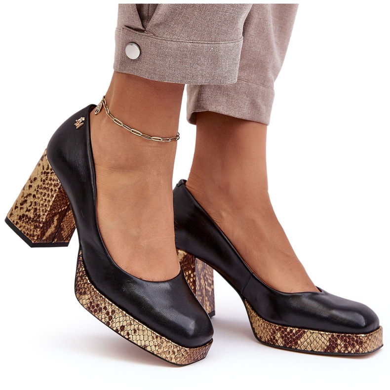 Naisten nahkapumput Laura Messi 2599 Musta 4