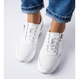 Jazzar valkoiset harjakattoiset nahkakengät valkoinen 1