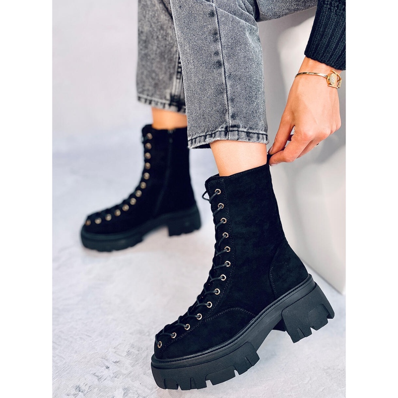 Wayne Black naisten nauhakengät musta 1