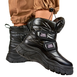 Mustat naisten lumisaappaat tarranauhalla 1