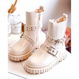 Adeneian beigenväriset tyttöjen vetoketjulliset nilkkurit 1