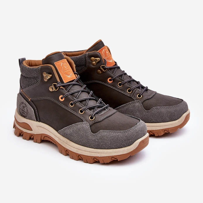 Miesten Trapper-nauhalliset vaelluskengät Harmaa Salomene 1