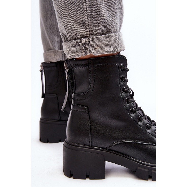 Vinceza Naisten eristetyt vetoketjulliset työsaappaat, mustat Evrardalta 1