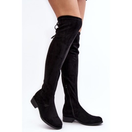 Naisten mokkanahkasaappaat, mustat Enelyn 1