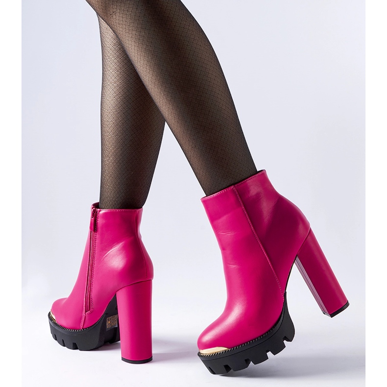 Inna Pepe vaaleanpunaiset nilkkurit, joissa koristeellinen kärki vaaleanpunainen 2