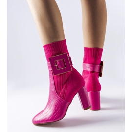 Enrice pinkit eläinkuvioiset sukkasaappaat vaaleanpunainen 1