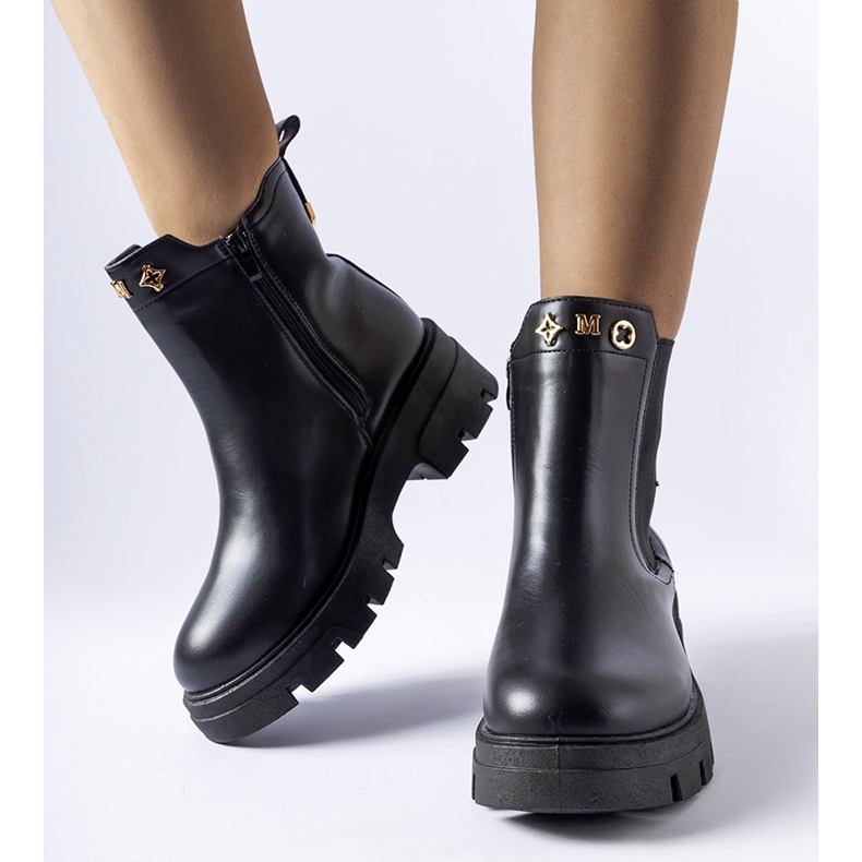 Mustat eristävät koristeelliset Federica-nilkkurit 2