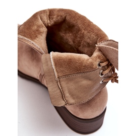 Evento Naisten lämpimät mokkanahkaiset saappaat, beige 2